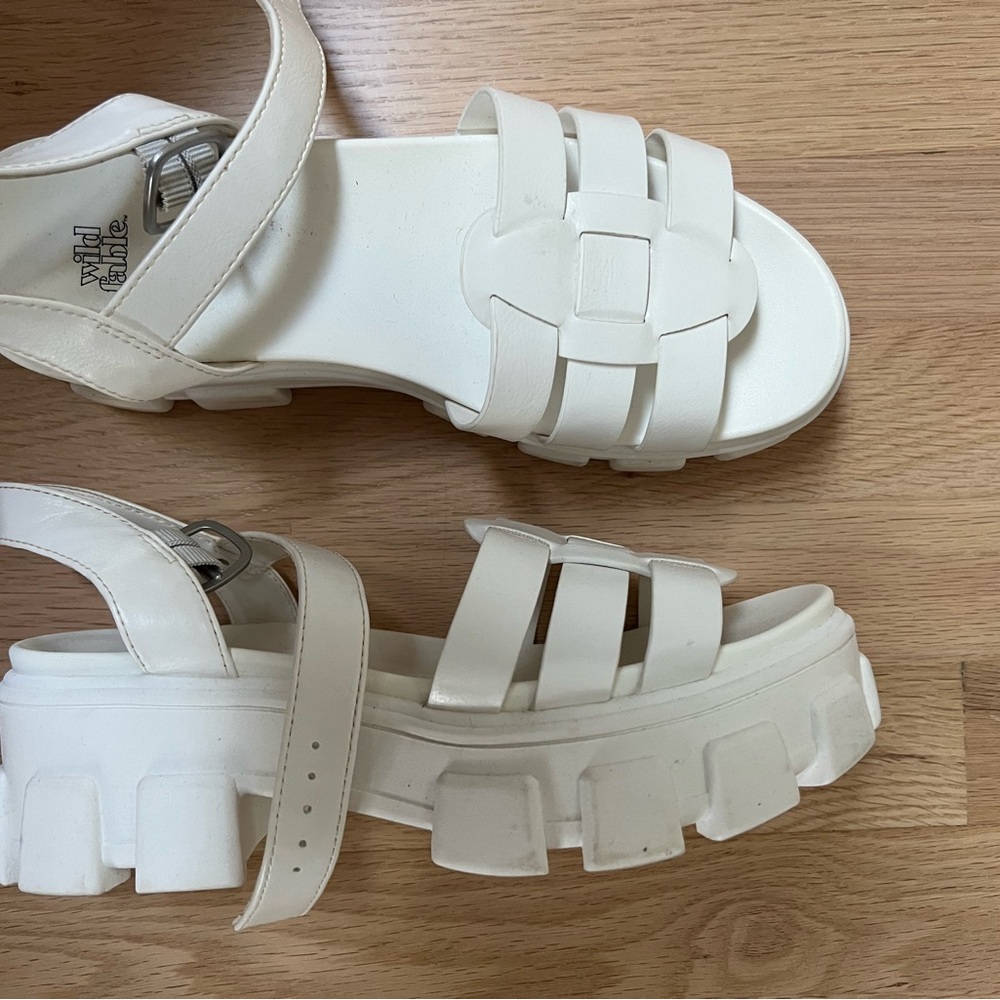 Women's White Chunky Sandals